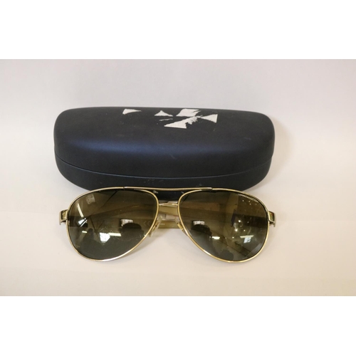 43 - PAIR OF RALPH LAUREN SUNGLASSES WITH DECORATIVE ARMS - USED