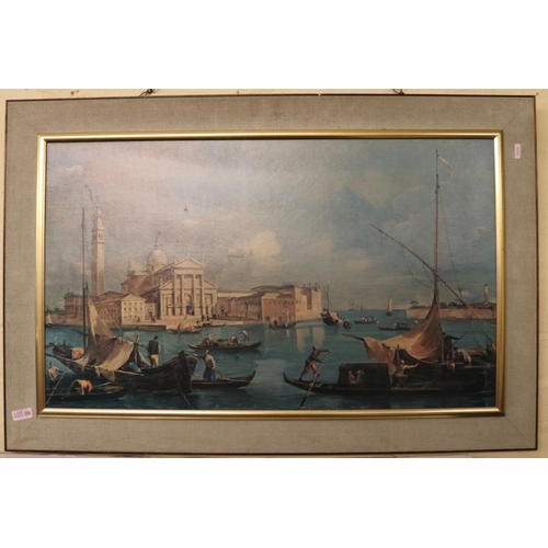 186 - A FRAMED PRINT FOR PLEASURE OF SAN GEORGI MAGGIORI VENICE, BY FRANCESCO GUADI