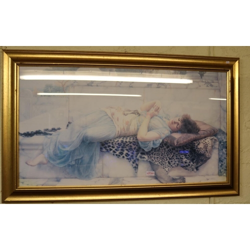 243 - LARGE GILT FRAMED PRINT AFTER ALMA - TADEMA