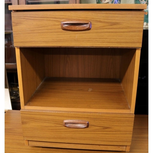 259 - SCHREIBER TWO DRAWER BEDSIDE CABINET