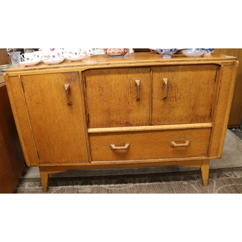 262 - G-PLAN BY E GOMME FITTED LIGHT OAK UTILITY SIDEBOARD