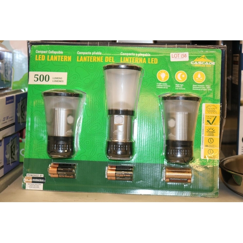 158 - PACK OF 3 LED CAMPING LANTERNS