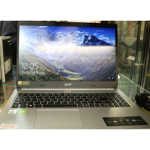 22 - ACER ASPIRE 5 I3 10TH GENERATION 15.6NBK WITH CHARGER - ASPIREA515-5G