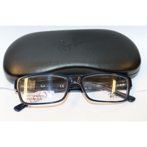 33 - PAIR OF GENTS RAYBAN SPECTACLE FRAMES WITH CASE