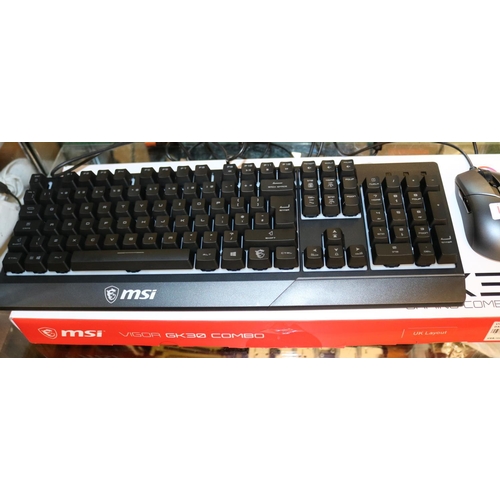 8 - BOXED MSI VIGOR GK30 GAMING COMBO - KEYBOARD AND MOUSE