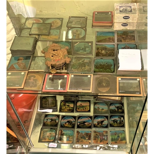 422 - LARGE COLLECTION OF ANTIQUE COLOURED LANTERN SLIDES INCL, PRIMUS EDUCATIONAL, VARIOUS OTHERS INCL, B... 