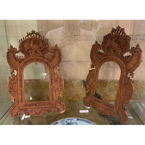 426 - PAIR OF OLD CHINESE OR SOUTH-EAST ASIAN WOOD FRAMES