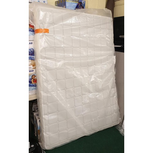 247 - DORMEO MEMORY PLUS DOUBLE MATTRESS (VERY SLIGHT SHOP SOILING)