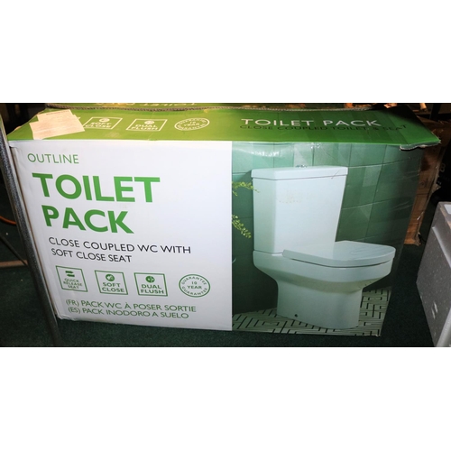 158 - BOXED TAVISTOCK TOILET PAN WITH CISTERN (NO TOILET SEAT)