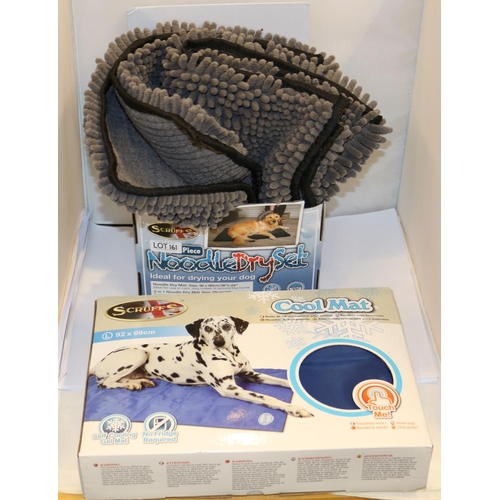 161 - BOXED SCRUFFS LARGE COOLING MAT 92CM X 69CM WITH A SCRUFFS DOG TOWEL