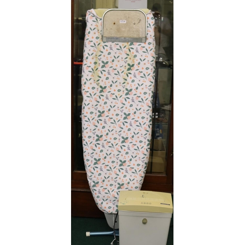 68 - VINTAGE IRONING BOARD AND A PAPER SHREDDER