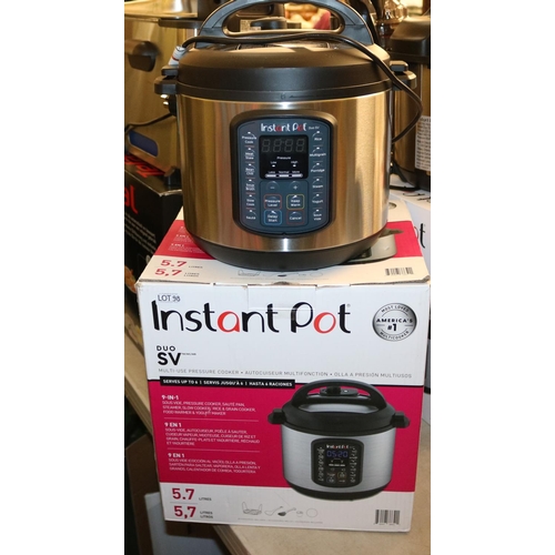 98 - BOXED INSTANT POT SB DUO MULTI PRESSURE COOKER - 5.7L