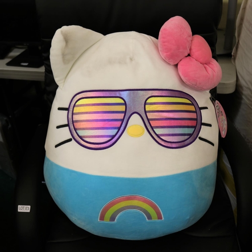 174 - HELLO KITTY SQUASH MALLOW- SUNGLASSES KITTY (SLIGHT SHOP SOILING)