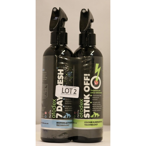 2 - 12 X BOTTLES OF PETLIFE OTODEX STINK OFF SPRAY - TO ELIMINATE PET ODOURS