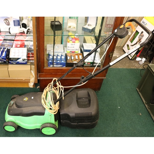 39 - CHALLENGE ELECTRIC LAWNMOWER WITH GRASS BOX