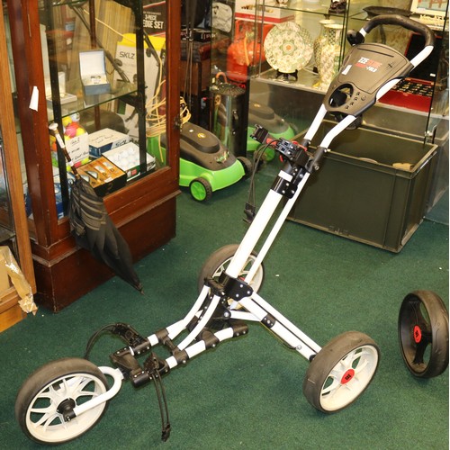 44 - EZE GLIDE SMART FOLD GOLF TROLLEY - WHITE