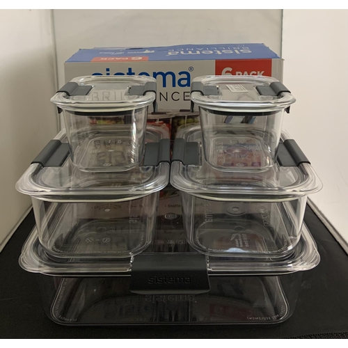 103 - 5X SISTEMA CRYSTAL CLEAR FOOD STORAGE CONTAINERS (BOXED)