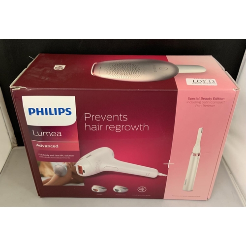 13 - PHILIPS LUMEA ADVANCED FULL BODY AND FACE IPL - BOXED