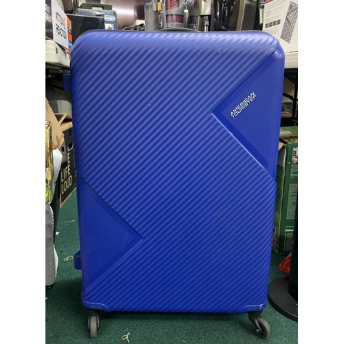 135 - AMERICAN TOURISTER HARD SHELL SUITCASE DARK BLUE