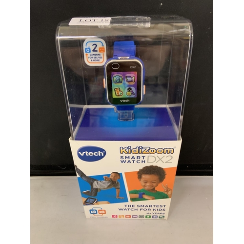 18 - V TECH KIDIZOOM SMART WATCH DX = BOXED BLUE