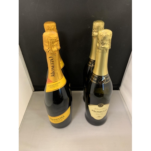 28 - 4X BOTTLES OF PROSECCO -2X MIONETTO 75CL & 2X BOLICINA EXTRA DRY 75CL