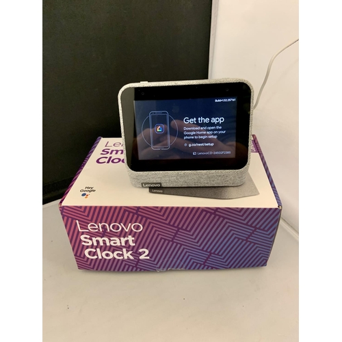 3 - LENOVO W/LAN SMART CLOCK 2 BOXED -HEATHER GREY