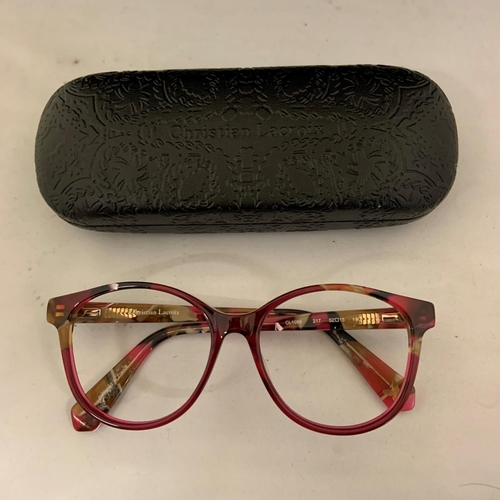 38 - PAIR OF CHRISTIAN LACROIX DESIGNER SPECTACLE FRAMES & ORIGINAL CASE -CL1096 217