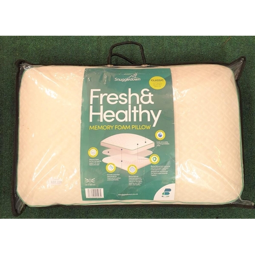 250 - SNUGGLEDOWN FRESH AND HEALTHY MEMORY FOAM PILLOW - PACKAGED