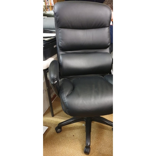 263 - LA-Z-Y BOY DORMEO MEMORY FOAM LEATHER OFFICE EXECUTIVE CHAIR