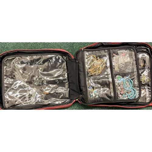 503 - PREZERVE JEWELLERY PORTFOLIO CASE WITH A HUGE QTY OF COSTUME JEWELLERY, INC. BRACELETS, EAR RINGS ET... 