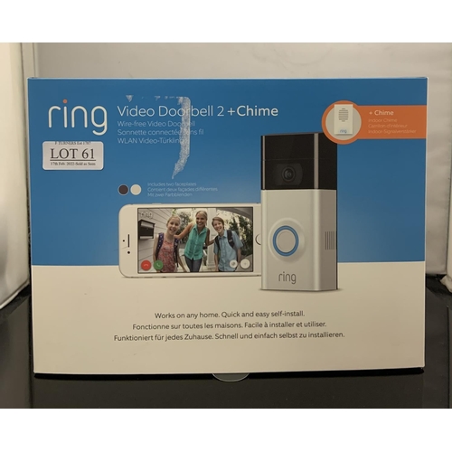BOXED RING DOORBELL 2 WITH CHIME`