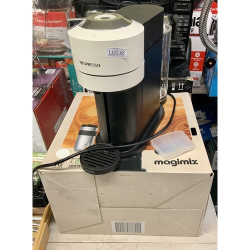 68 - BOXED NESPRESSO MAGIMIX VERTUO NEXT POD COFFEE MACHINE