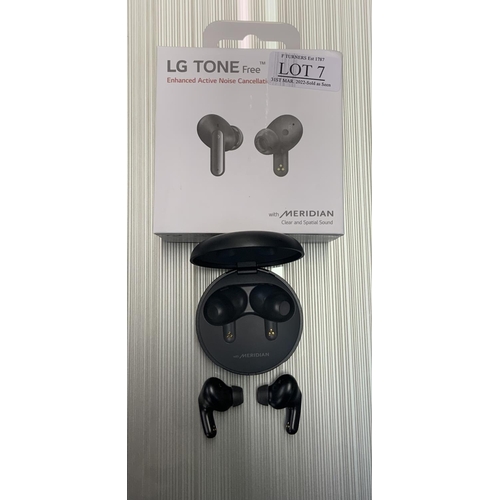 7 - BOXED PAIR OF LG TONE FREE WIRELESS EAR BUDS