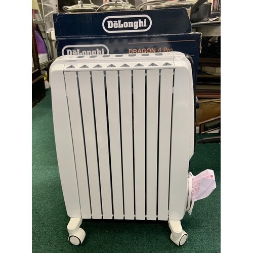 73 - BOXED DELONGHI DRAGON 4 PRO OIL FILLED RADIATOR - WHITE