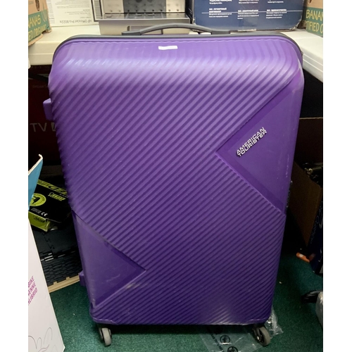 89 - AMERICAN TOURISTER HARD SHELL SUITCASE - PURPLE