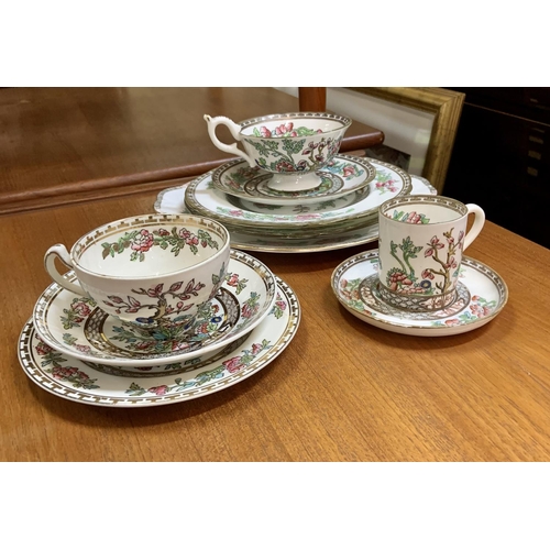 340 - A COALPORT ENGLAND AD1750 INDIAN TREE TEA SERVICE - 38 PCES TEA CUPS/SAUCERS SIDE PLATES, COFFEE CAN... 