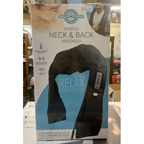 111 - BOXED SHIATSU NECK AND BACK MASSAGER