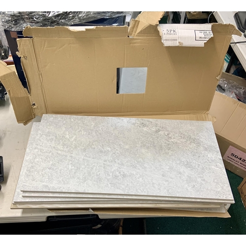 13X STONE OF LONDON PORCELAIN TILES EACH TILE IS 29.3 X 59.3CM
