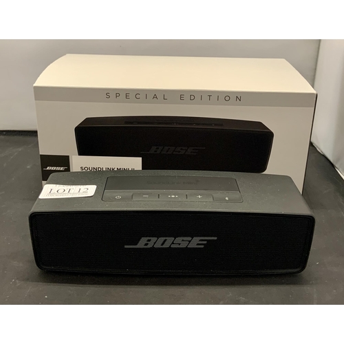 12 - BOXED BOSE SOUNDLINK MINI II (SPECIAL EDITION)