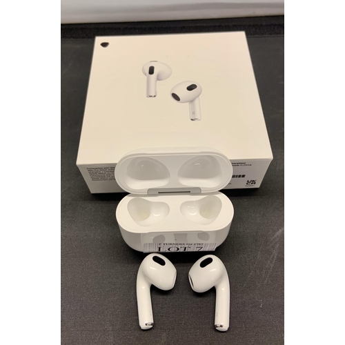 7 - BOXED PAIR OF APPLE AIRPOD 3RD GEN IN WIRELESS CHARGING CASE