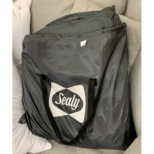 144 - SEALY QUEEN SIZED INFLATABLE AIR BED IN CARRY BAG