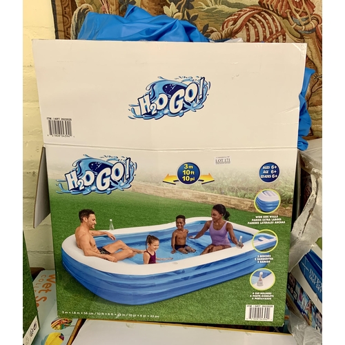 171 - BOXED H2GO INFLATABLE POOL 3M X 1.8M X 56CM