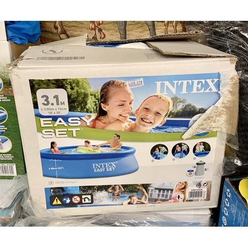 174 - BOXED INTEX EASY SEY POOL 3.1M X 76CM