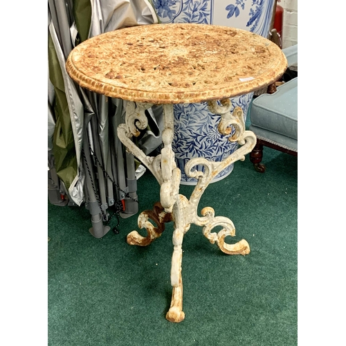 226 - CAST IRON TRIPOD GARDEN TABLE