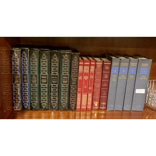 266 - SMALL LIBRARY OF VARIOUS HARDBACK BOOKS INCL SOME FOLIO SOCIETY EDITIONS, - BRONTE SISTERS -7 VOLUME... 