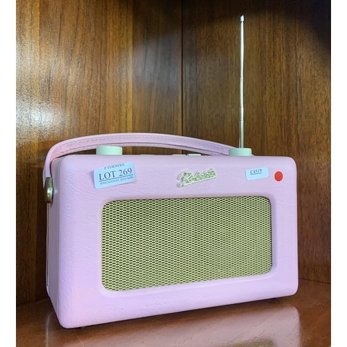 269 - ROBERTS REVIVAL RADIO MODEL R250 IN PINK