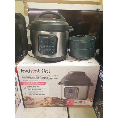 76 - BOXED INSTANTPOT GOURMET CRISP MULTI USE PRESSURE COOKER AND AIRFRYER