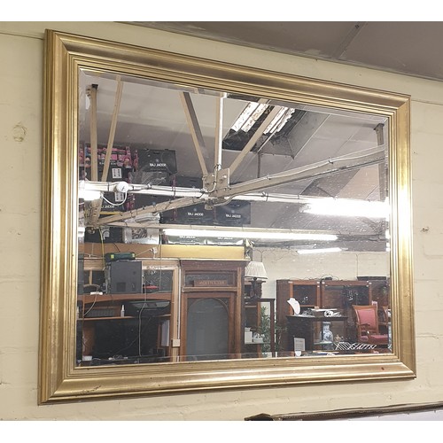 199A - LARGE GILT FRAMED RECTANGUALR MIRROR APPROX 115CM X 92CM