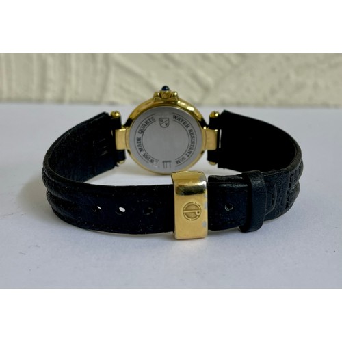 368 - DUNHILL LADIES ROMAN ELITE DATE QUARTZ WATCH - SERIAL NO. 32715 - RECENT SERVICE G.W.O.