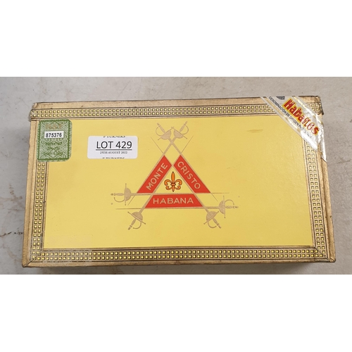 429 - BOX OF 25 HABANA MONTECRISTO NO. 5 CIGARS